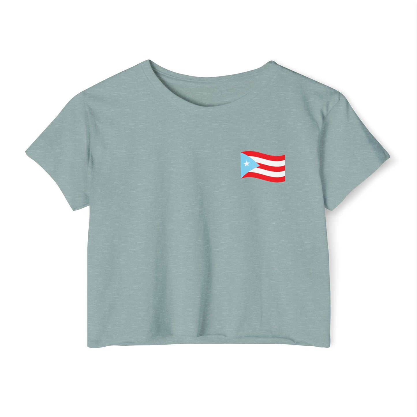 Puerto Rican Crop Top – “Sería Boricua Aunque Naciera en la Luna” | Festival Wear, Latinx Heritage Apparel, Culture with Style