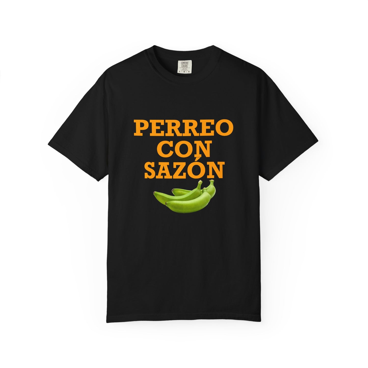 Perreo Con Sazón T-Shirt – Unisex Garment-Dyed Tee, Latin Dancewear, Music Festival Fit, Summer Drop