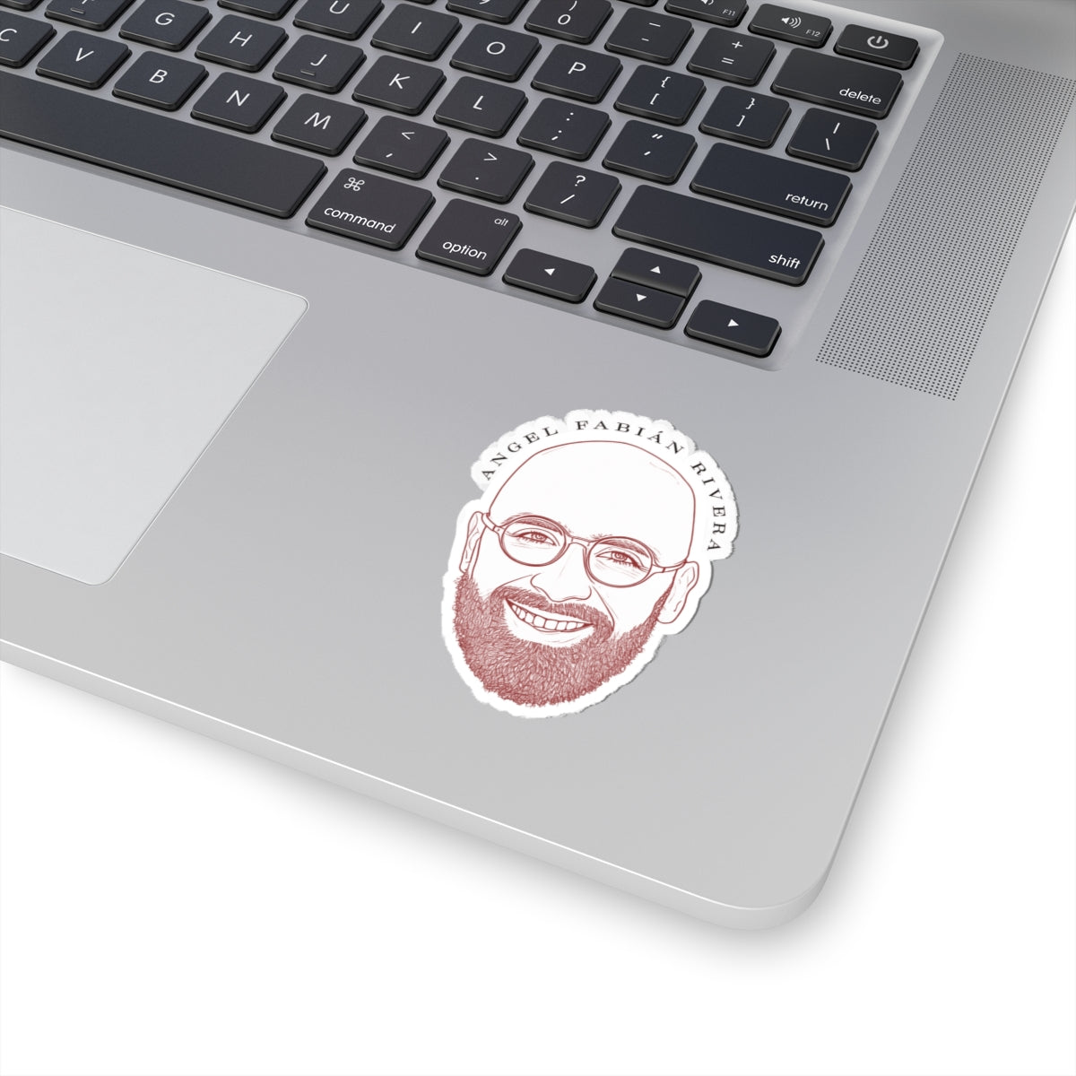 Angel Fabián Rivera Face Sticker – Fun Kiss-Cut Laptop Decal, Bold Personality Art, Custom Gift, Unique Party Favor