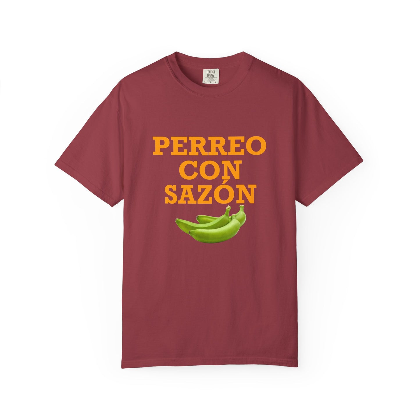 Perreo Con Sazón T-Shirt – Unisex Garment-Dyed Tee, Latin Dancewear, Music Festival Fit, Summer Drop
