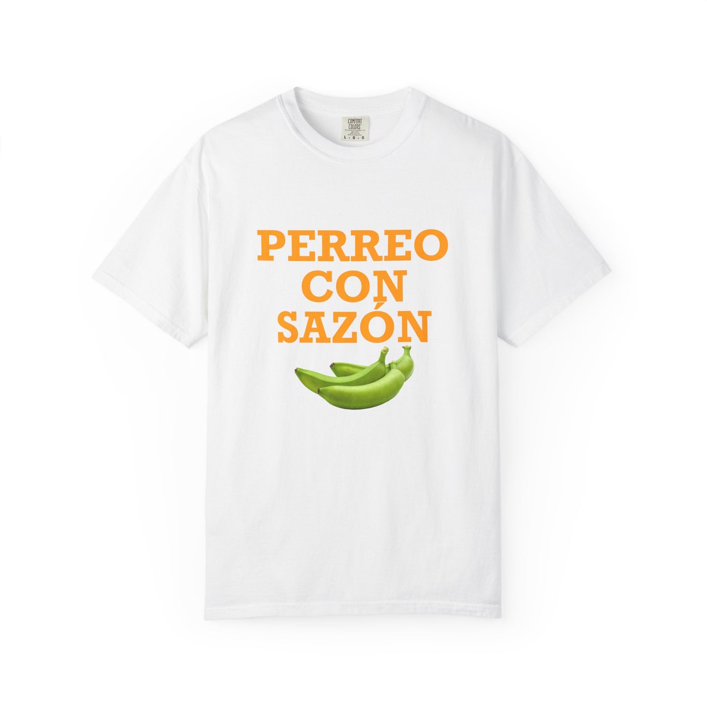 Perreo Con Sazón T-Shirt – Unisex Garment-Dyed Tee, Latin Dancewear, Music Festival Fit, Summer Drop