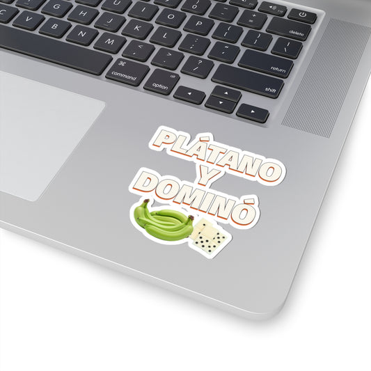 Plátano & Domino Sticker – Caribbean Culture Kiss-Cut Decal | Island Vibes, Latinx Pride, Laptop & Water Bottle Decor
