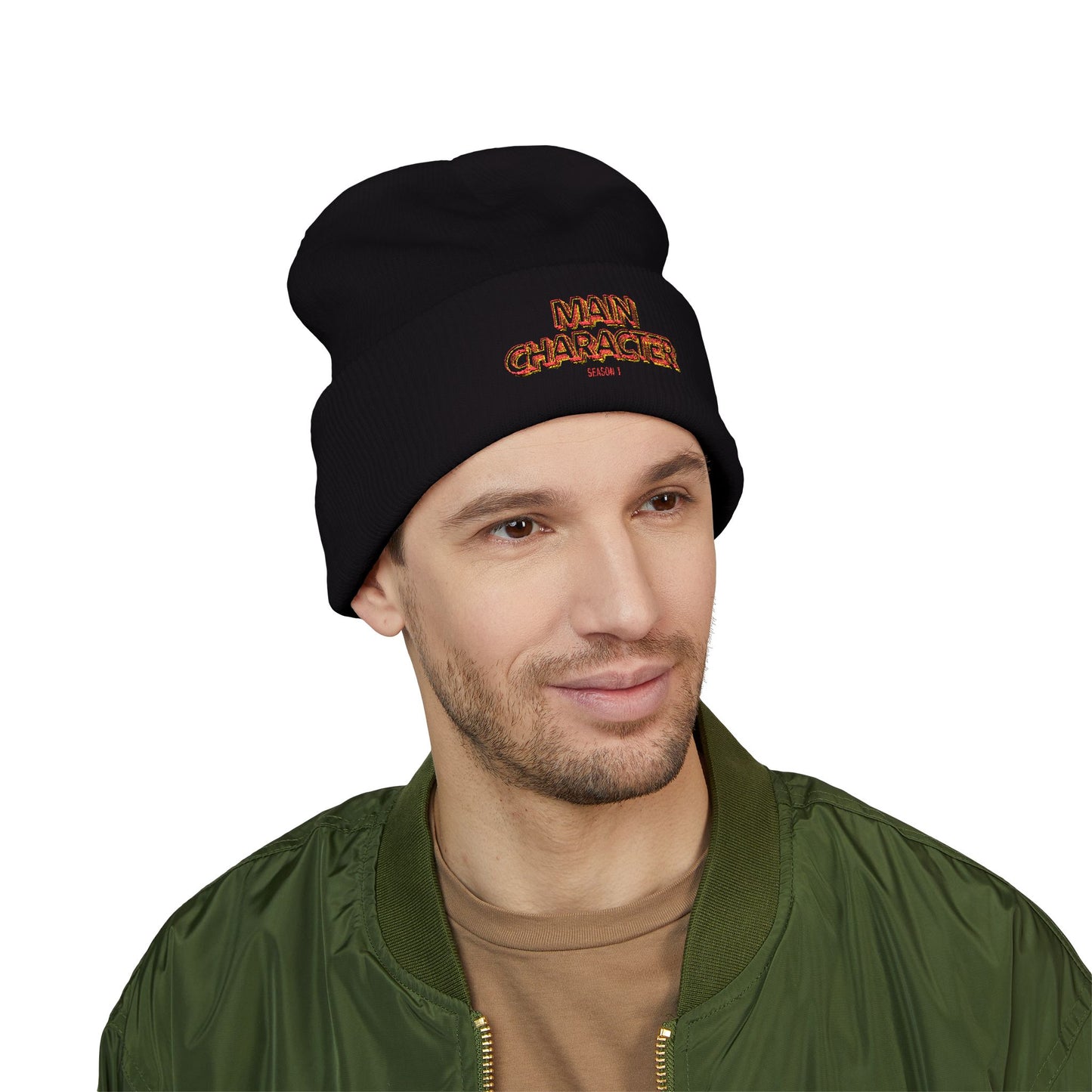 Main Character Embroidered Cuffed Beanie