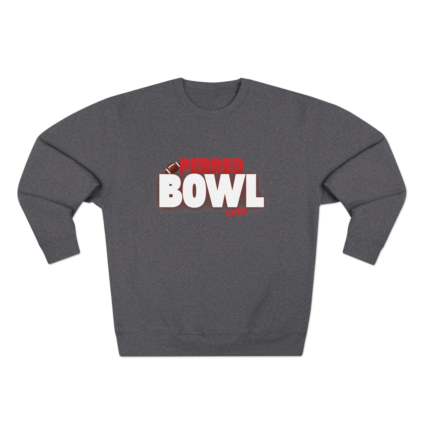 Perreo Bowl Crewneck Sweatshirt — Bold Retro Flame Graphic