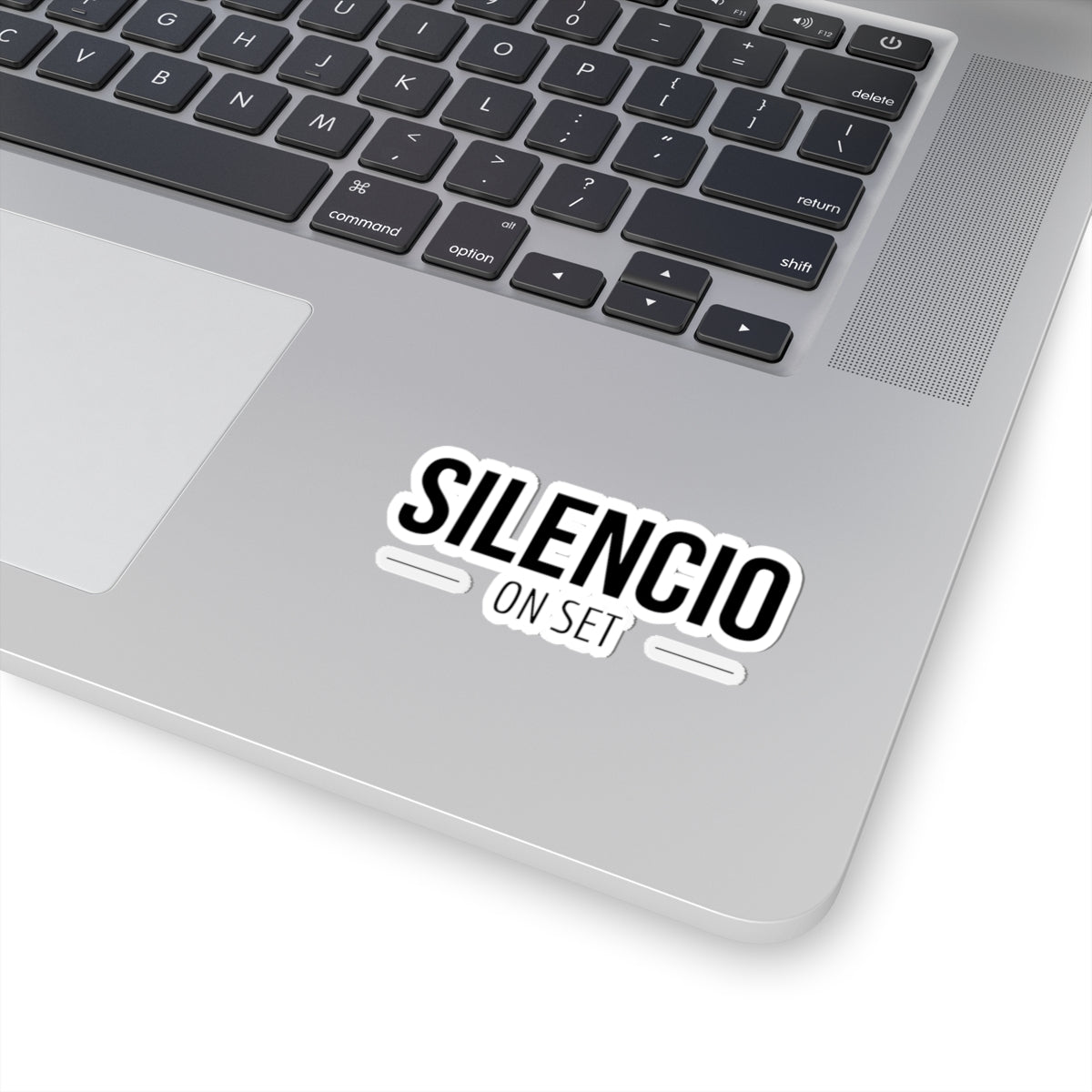 Silencio On Set Sticker – Kiss-Cut Vinyl Decal for Creatives, Film Buffs, and Content Creators, Bold Laptop Art, Unique Gift Idea