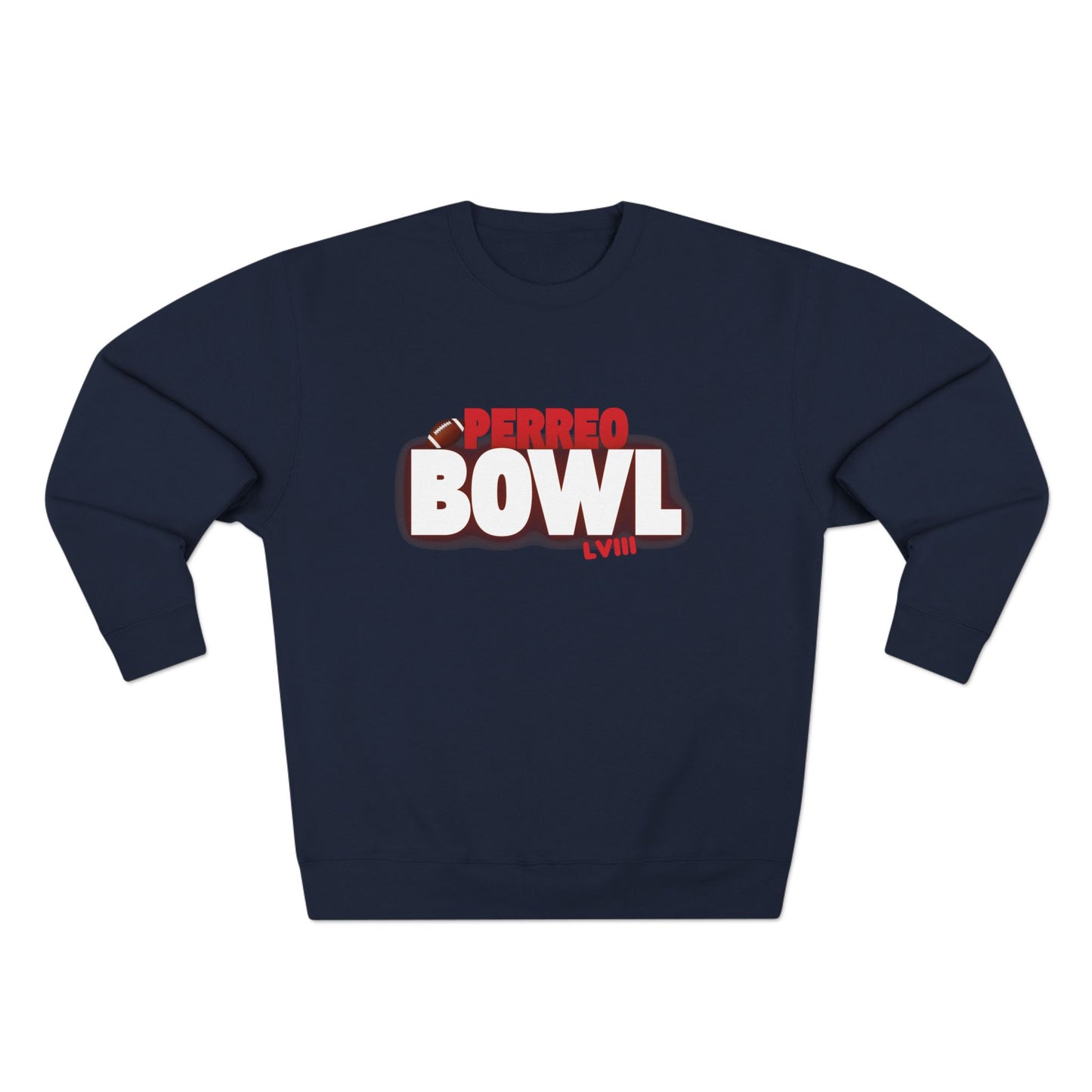 Perreo Bowl Crewneck Sweatshirt — Bold Retro Flame Graphic