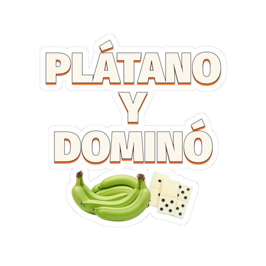 Plátano & Domino Sticker – Caribbean Culture Kiss-Cut Decal | Island Vibes, Latinx Pride, Laptop & Water Bottle Decor