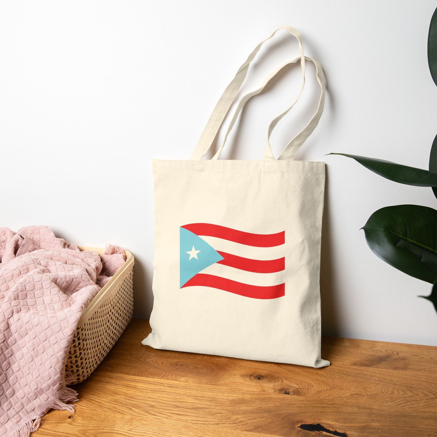 Puerto Rican Pride Tote Bag – “Sería Boricua Aunque Naciera en la Luna” – Eco-Friendly Canvas Bag, Cultural Everyday Essential