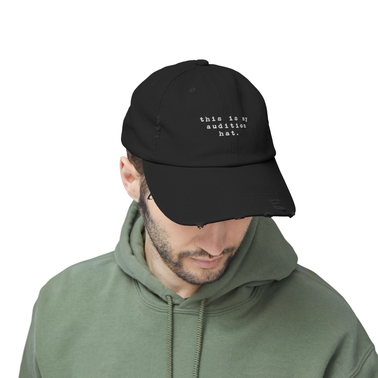 Audition Hat – “This Is My Audition Hat.” – Unisex Distressed Cap for Actors & Theater Lovers