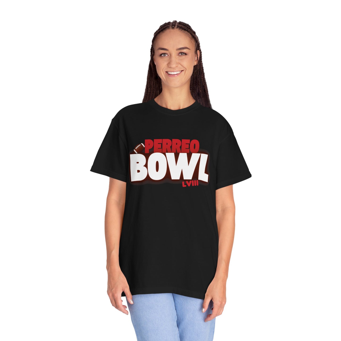 Perreo Bowl in Production T-Shirt - Minimal Black Graphic Tee