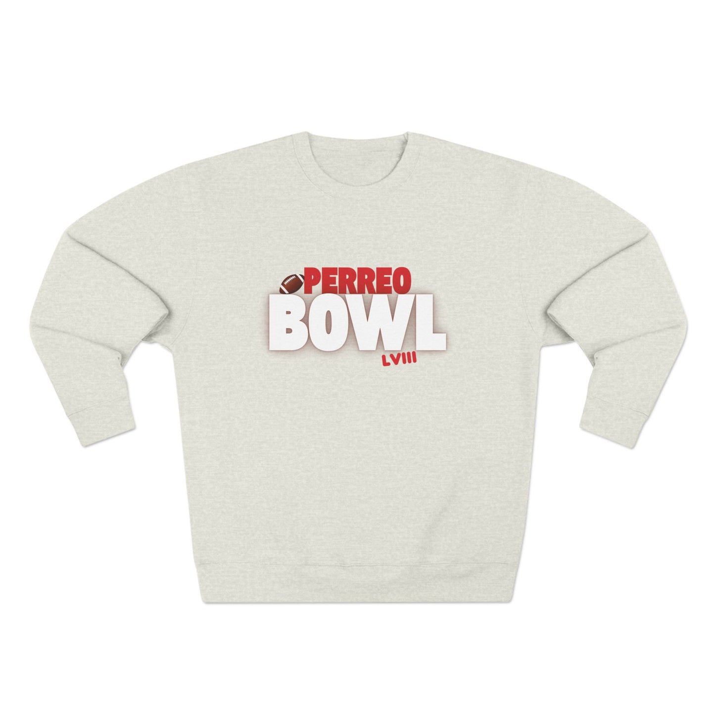 Perreo Bowl Crewneck Sweatshirt — Bold Retro Flame Graphic