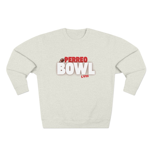 Perreo Bowl Crewneck Sweatshirt — Bold Retro Flame Graphic