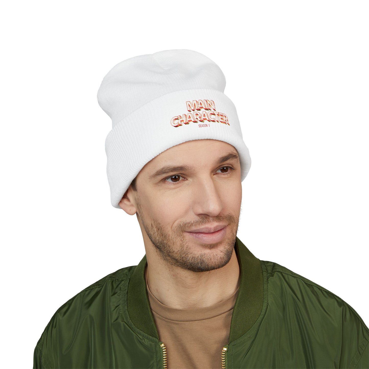 Main Character Embroidered Cuffed Beanie