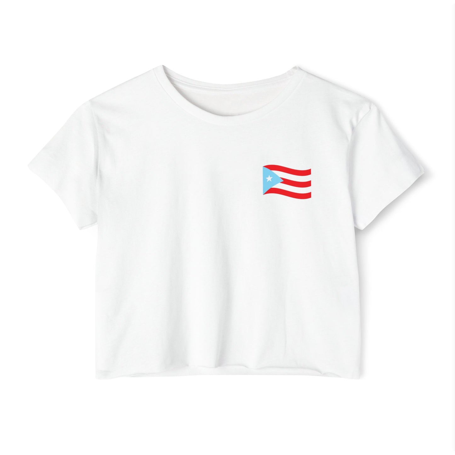Puerto Rican Crop Top – “Sería Boricua Aunque Naciera en la Luna” | Festival Wear, Latinx Heritage Apparel, Culture with Style