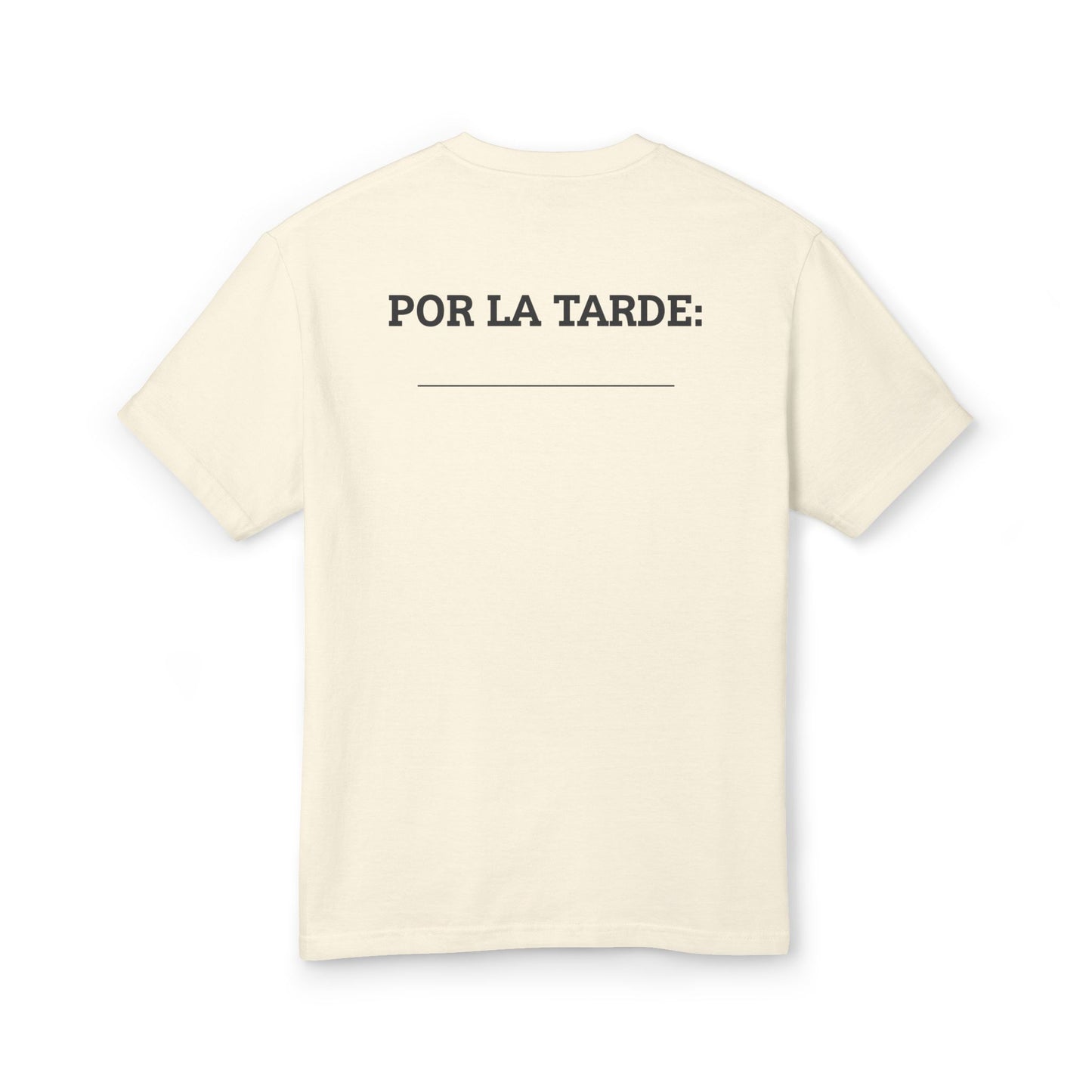 “Por la Mañana: Café” Tee – Fill-in-the-Blank Shirt, Fun Unisex Cotton Tee, Latiné Vibes, Coffee Culture Gift