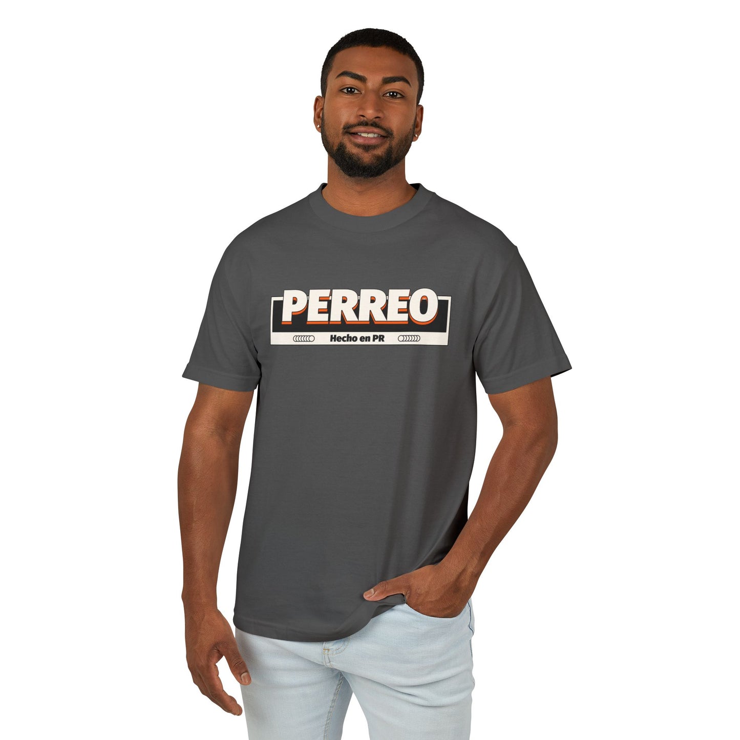 Retro Perreo T-Shirt – “Hecho en Puerto Rico” – Unisex Heavyweight Tee, Island Streetwear, Limited Drop