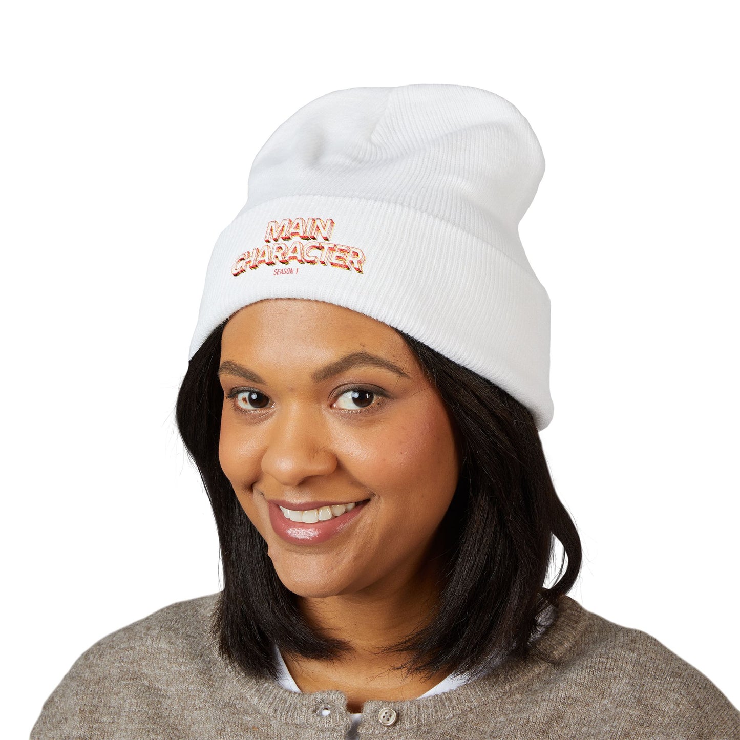 Main Character Embroidered Cuffed Beanie