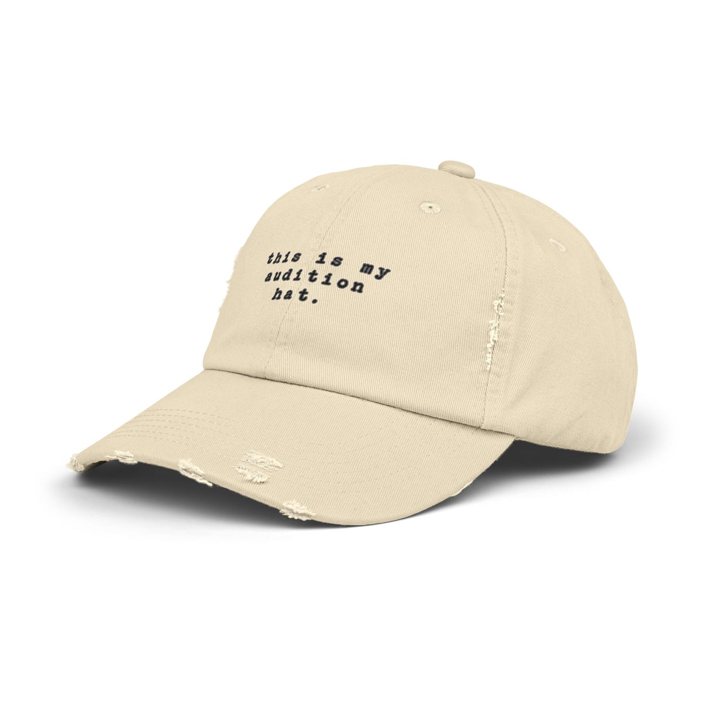 Audition Hat – “This Is My Audition Hat.” – Unisex Distressed Cap for Actors & Theater Lovers